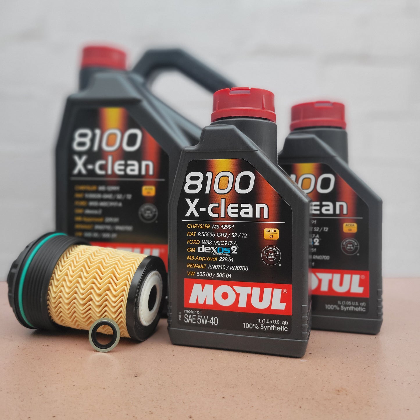 MOTUL 8100 X-CLEAN 5W-40 OIL SERVICE KIT - ALFA ROMEO GIULIA/STELVIO QV *LATE PRODUCTION*