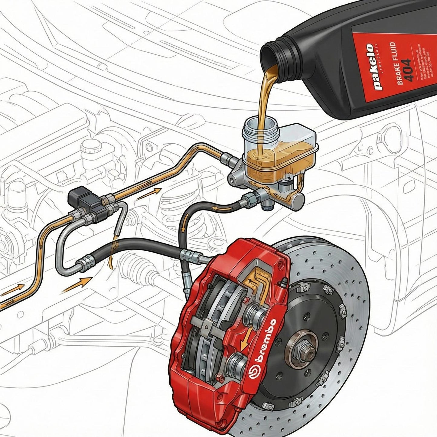 BRAKE FLUID - PAKELO 404