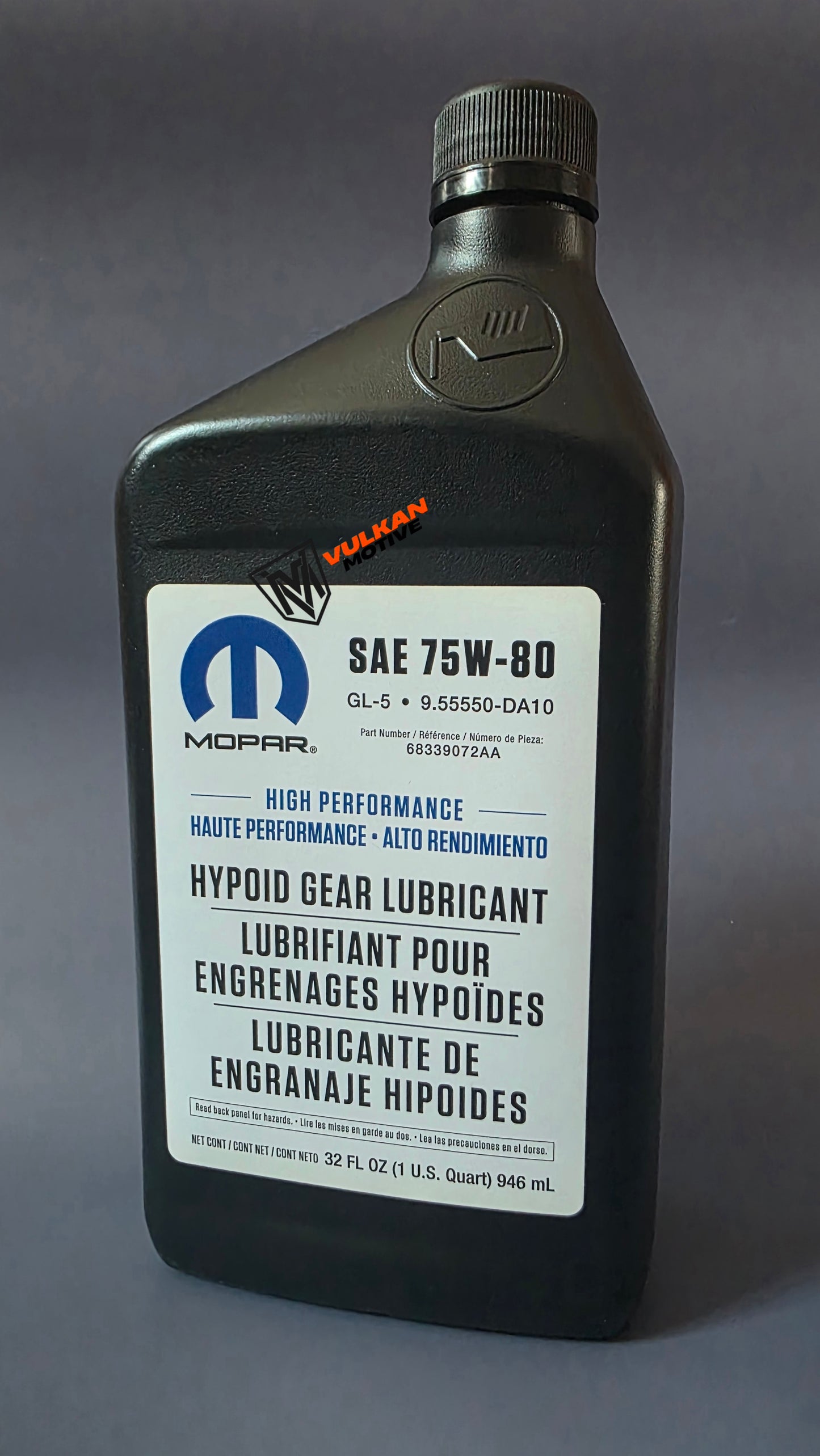 FRONT DIFFERENTIAL FLUID - MOPAR (9.55550-DA10; GL-5; SAE 75W-80)